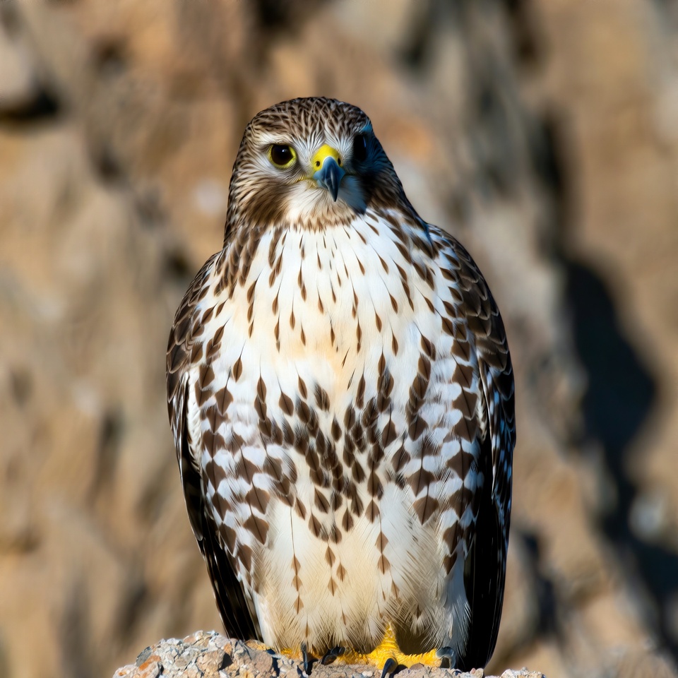 Red-tailed Hawk on Rock Red-tailed Hawk on Rock
