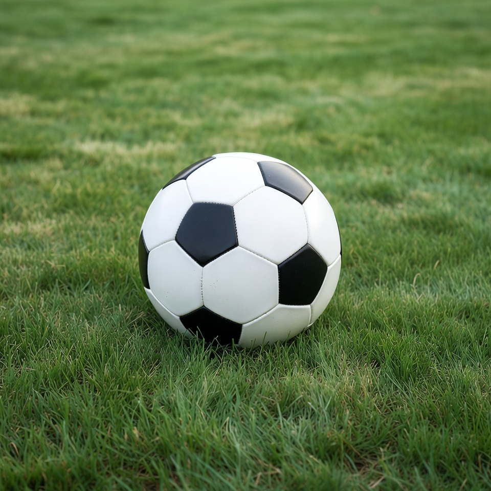 Soccer Ball on Green Grass Soccer Ball on Green Grass