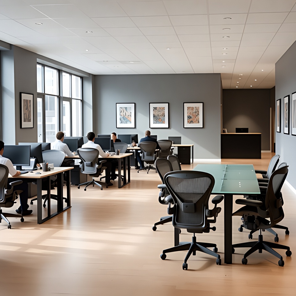 Men working in modern office Men working in modern office