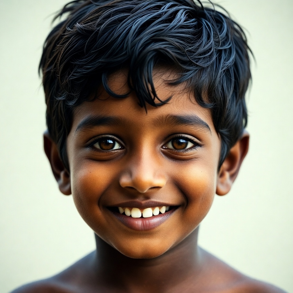 Smiling Indian boy close-up Smiling Indian boy close-up
