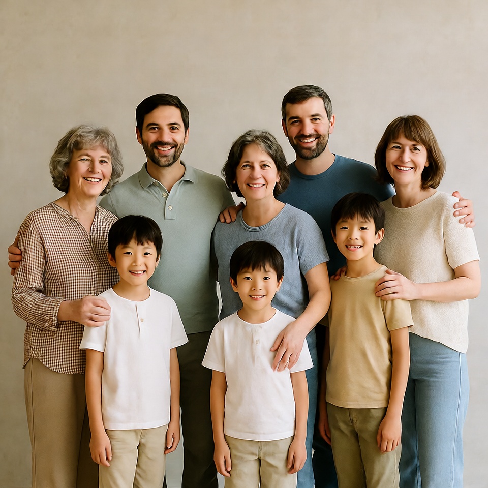 Asian family portrait Asian family portrait