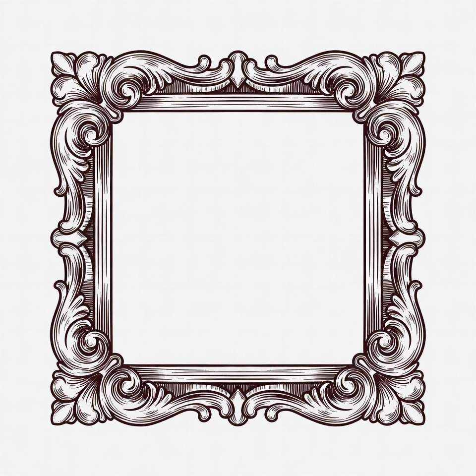 Ornate Vintage Empty Picture Frame Ornate Vintage Empty Picture Frame