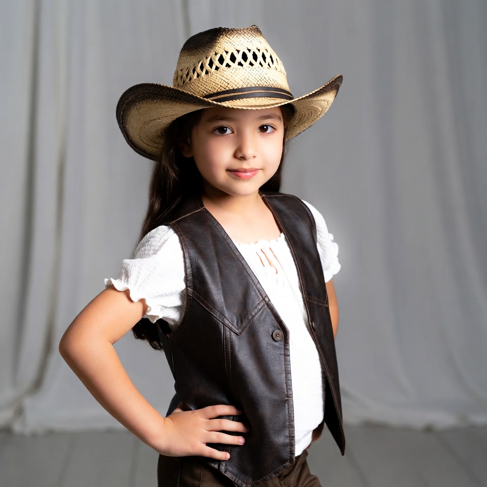 Asian girl in cowboy hat Asian girl in cowboy hat