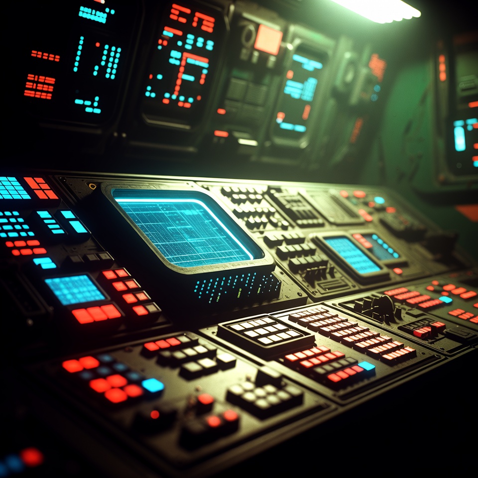 Futuristic Spaceship Control Panel Futuristic Spaceship Control Panel