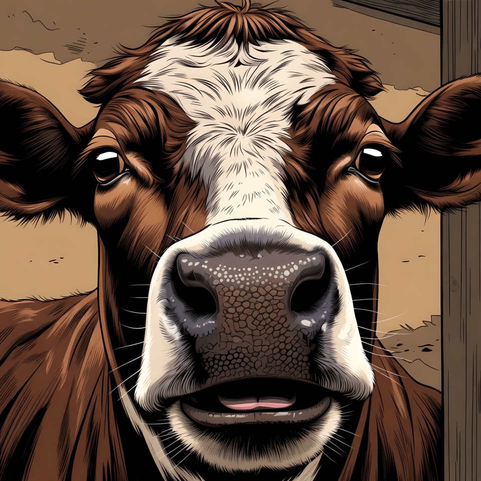 Close-up Holstein cow face Close-up Holstein cow face