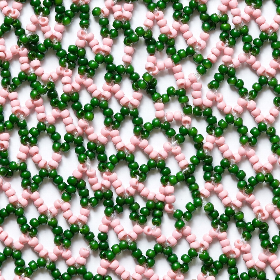 Green and Pink Beaded Pattern Green and Pink Beaded Pattern