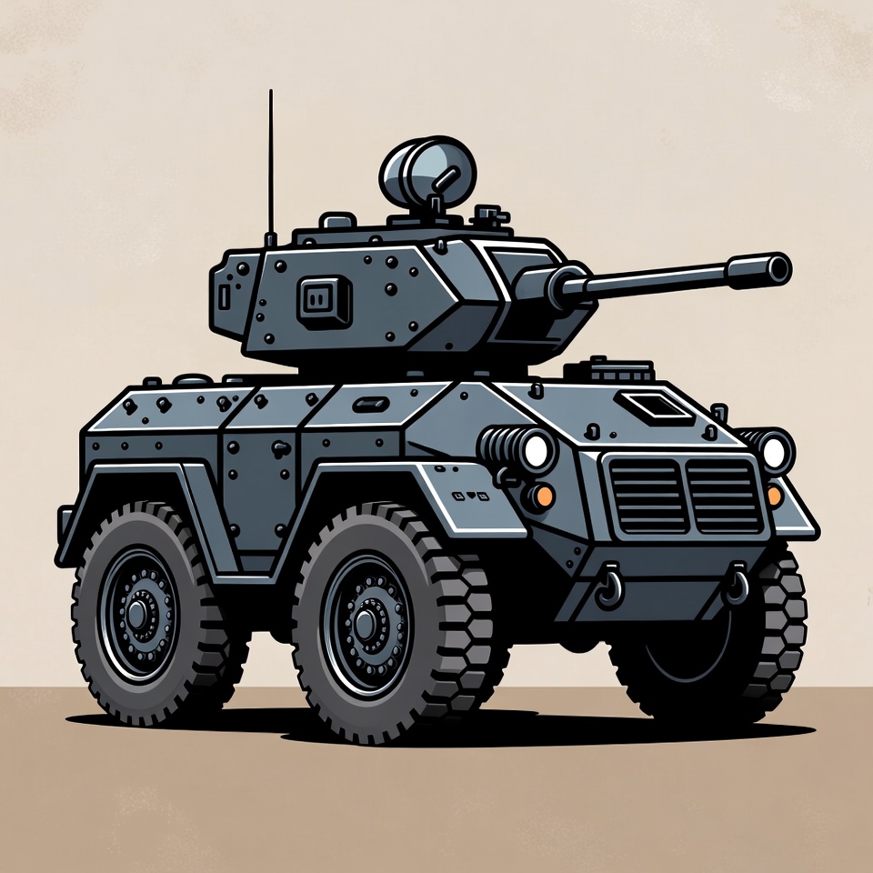 Armored Military Vehicle Illustration Armored Military Vehicle Illustration