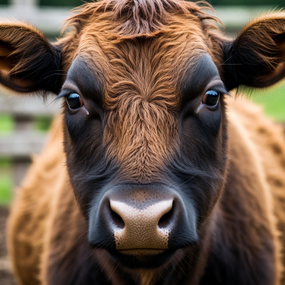 Closeup of brown calf face Closeup of brown calf face