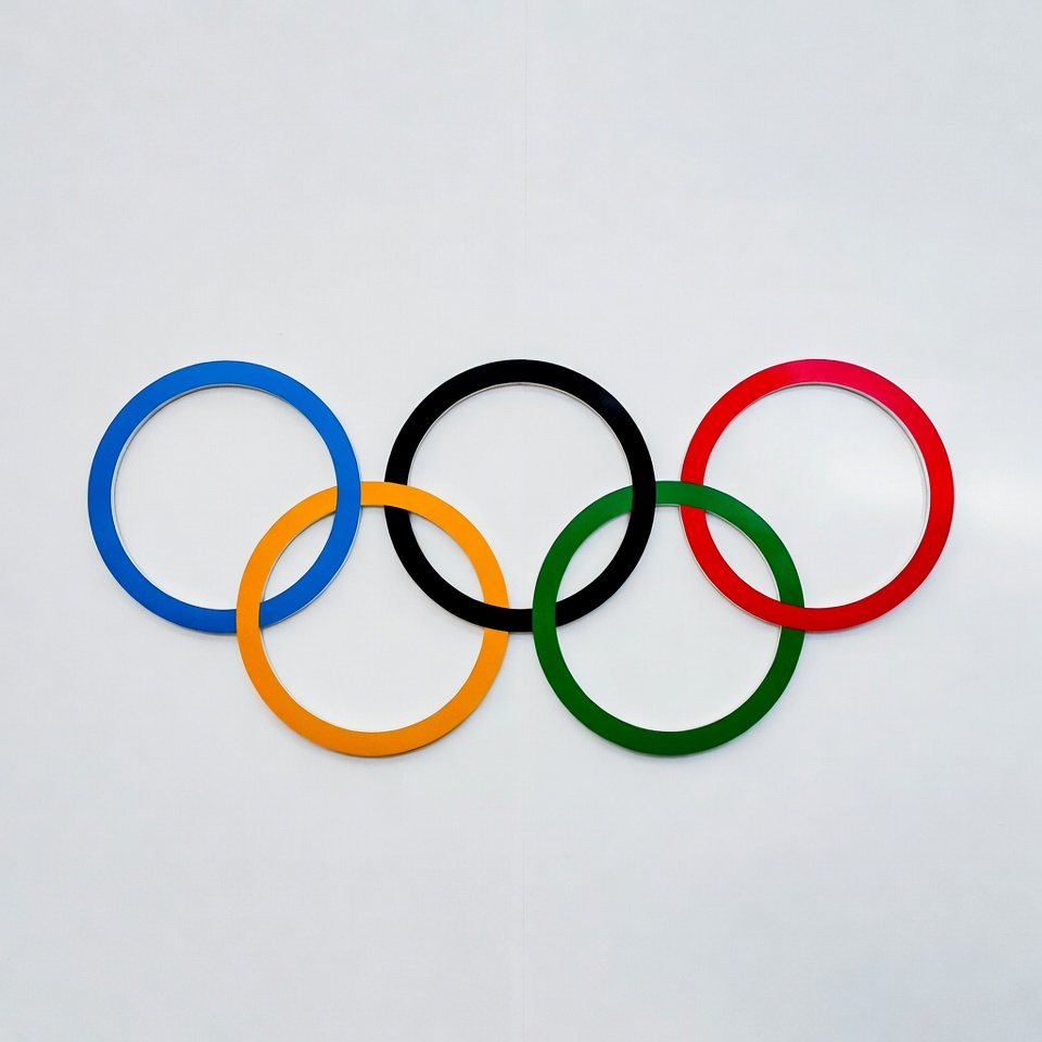Olympic Rings on White Background Olympic Rings on White Background