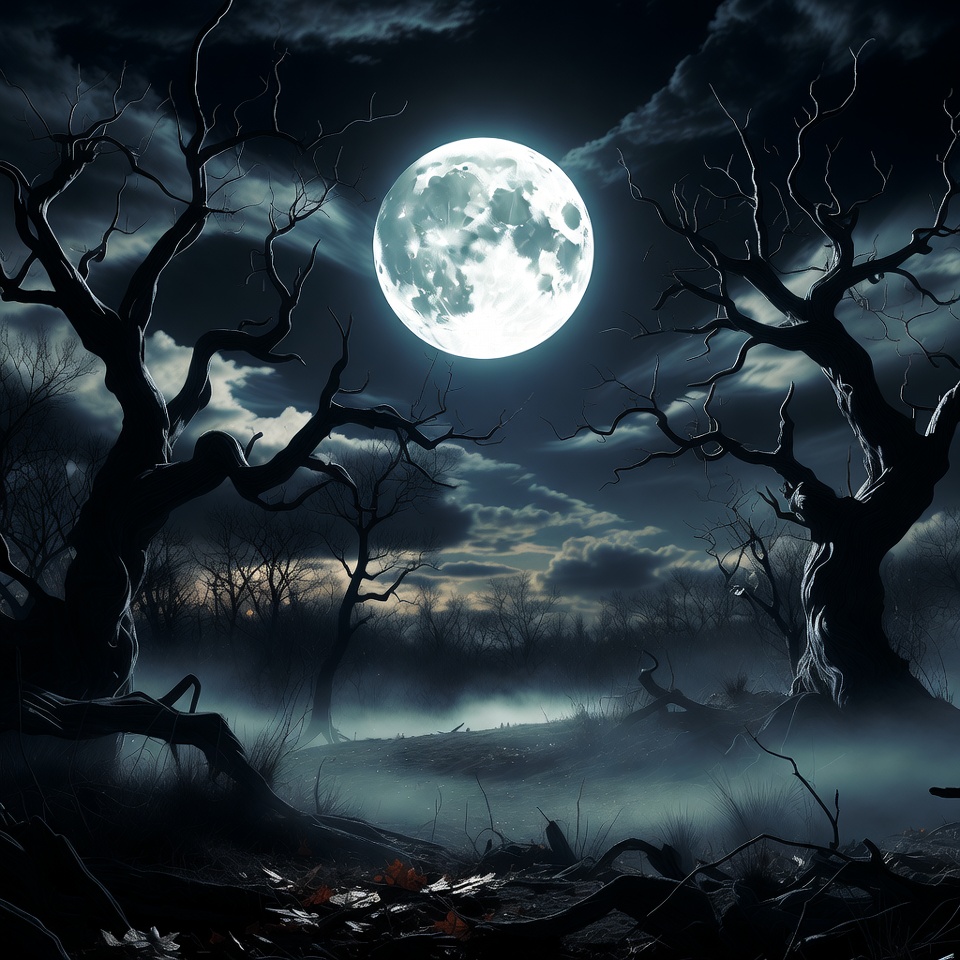 Full Moon Over Twisted Trees Full Moon Over Twisted Trees