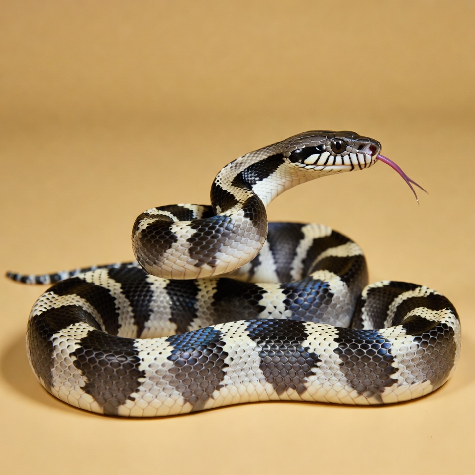 Coiled Albino King Snake Coiled Albino King Snake