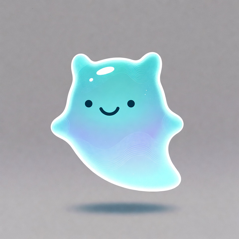 Cute Blue Slime Blob Cute Blue Slime Blob