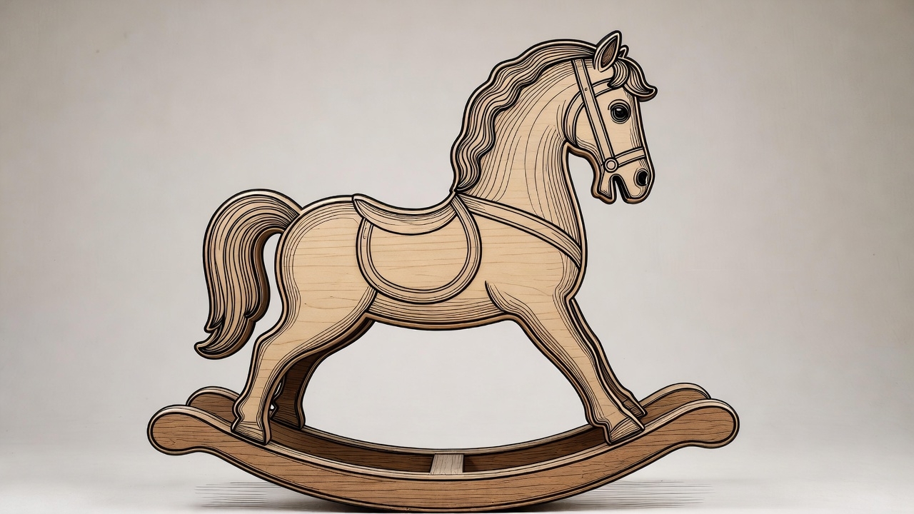 Wooden Rocking Horse Toy Wooden Rocking Horse Toy