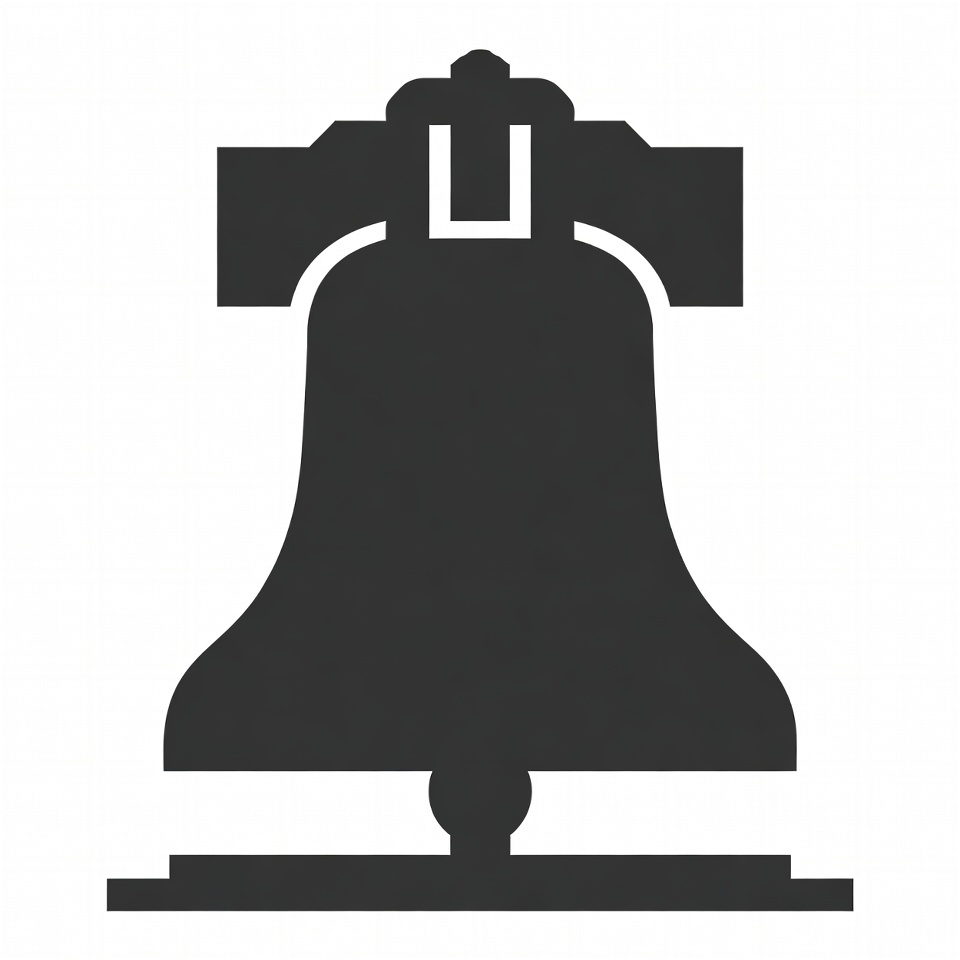 Liberty Bell silhouette icon Liberty Bell silhouette icon