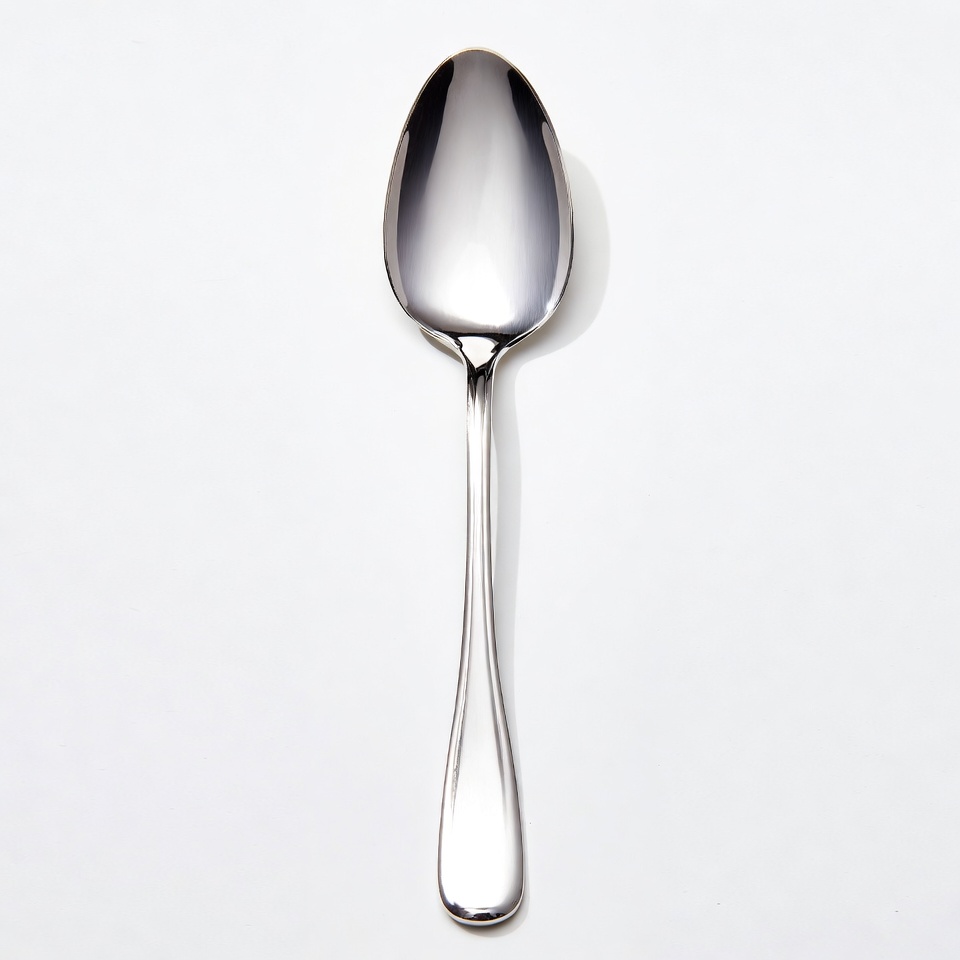 Shiny silver spoon isolated Shiny silver spoon isolated
