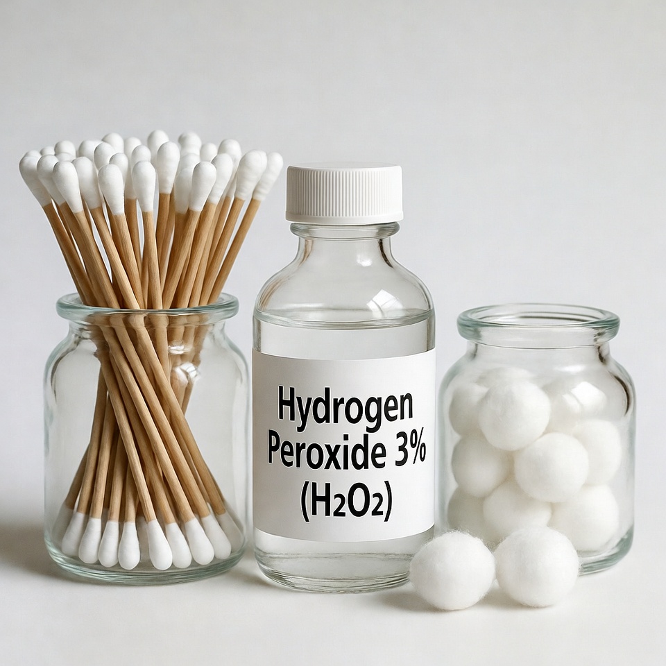 Hydrogen Peroxide 3% with Cotton Swabs Hydrogen Peroxide 3% with Cotton Swabs