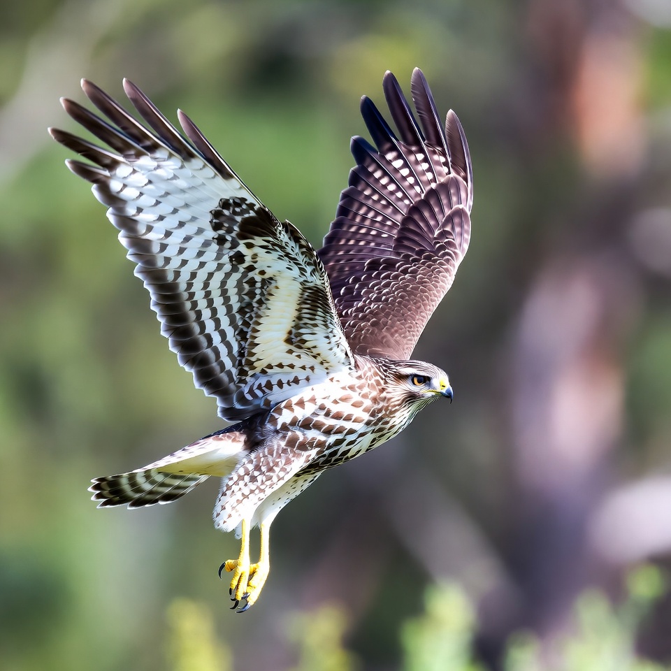 Red-tailed Hawk Flying in Flight Red-tailed Hawk Flying in Flight