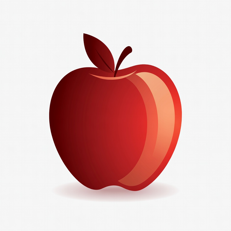 Red Apple with Leaf Red Apple with Leaf