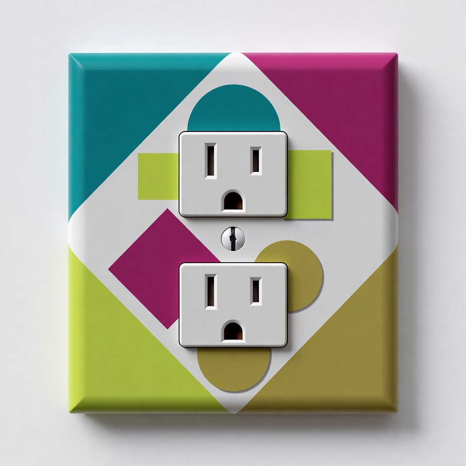 Colorful Geometric Electrical Outlet Cover Colorful Geometric Electrical Outlet Cover
