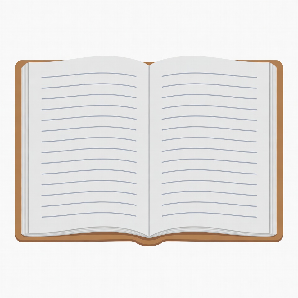 Open Blank Lined Notebook Open Blank Lined Notebook