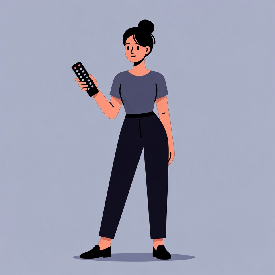 Woman holding TV remote Woman holding TV remote