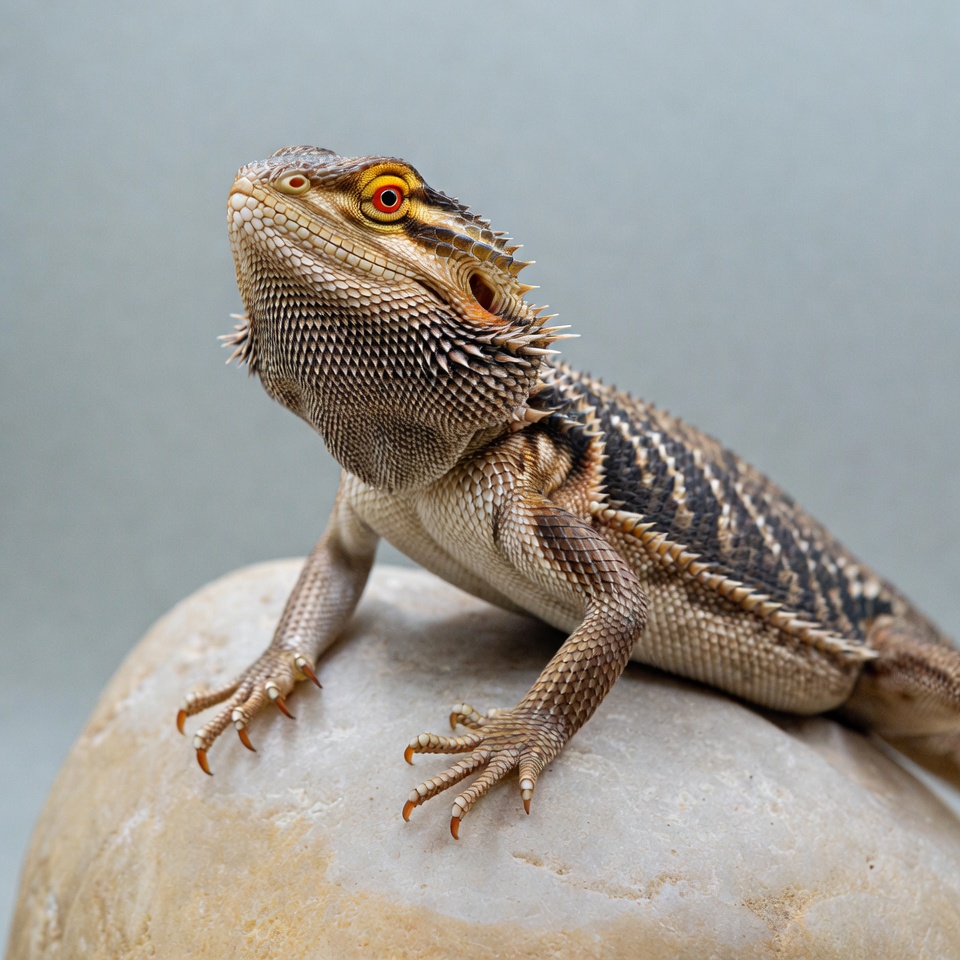 Bearded Dragon on Rock Bearded Dragon on Rock