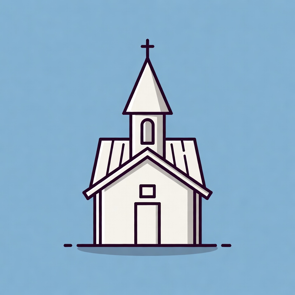 White church illustration White church illustration
