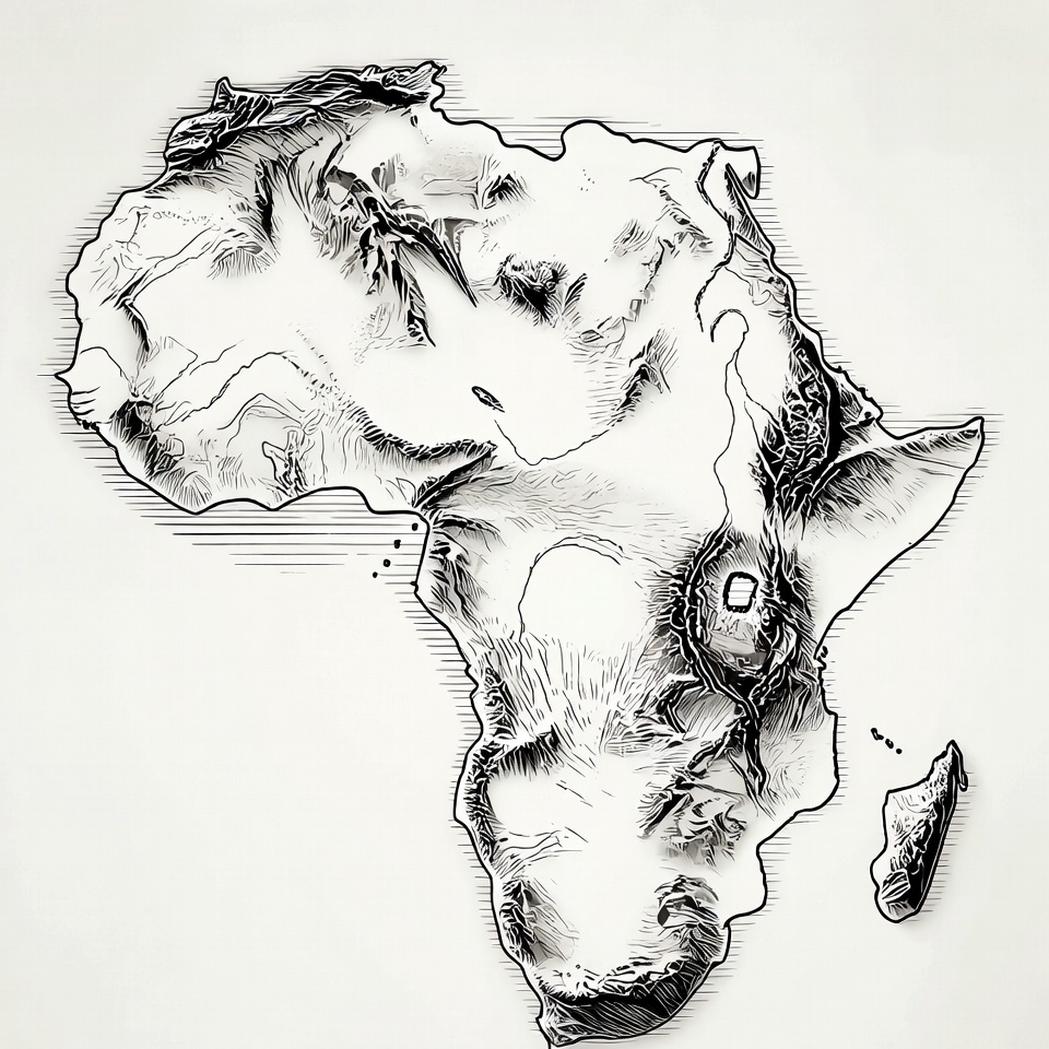 Detailed Outline Map of Africa Detailed Outline Map of Africa