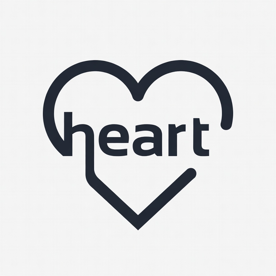 Black Outline Heart with Text Black Outline Heart with Text