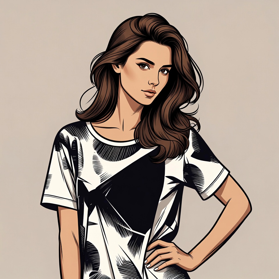 Beautiful woman with long brown hair Beautiful woman with long brown hair