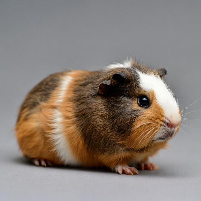 Guinea Pig on Gray Background Guinea Pig on Gray Background