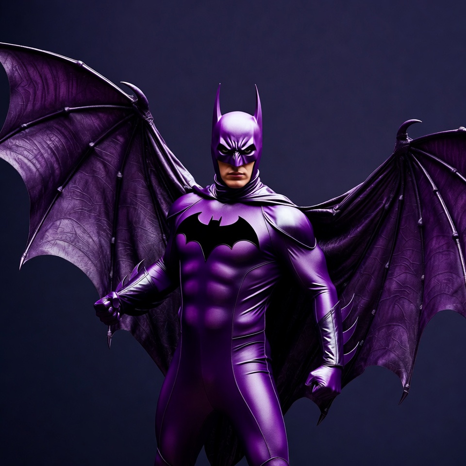 Purple Batman with Wings Purple Batman with Wings