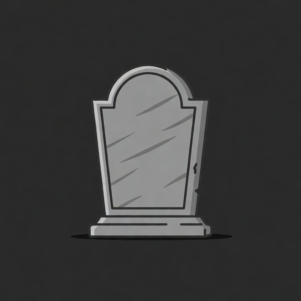 Cartoon gravestone on black background Cartoon gravestone on black background