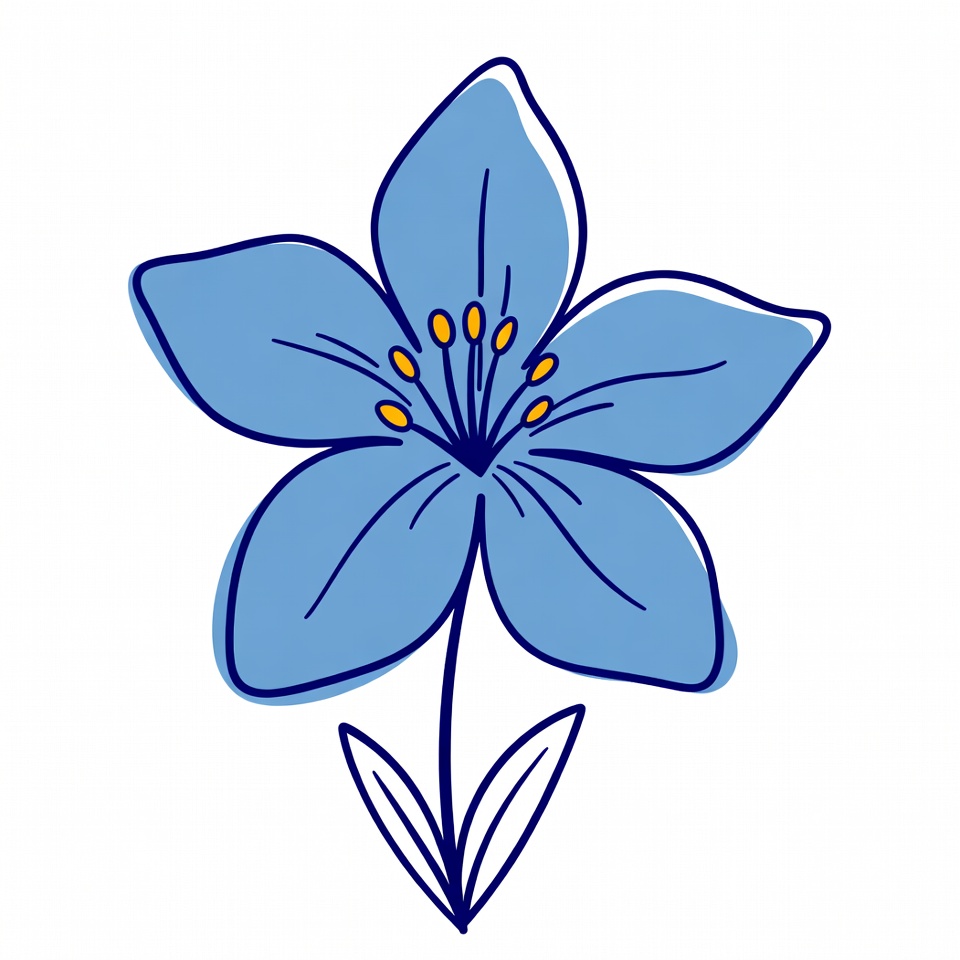 Blue flower illustration Blue flower illustration