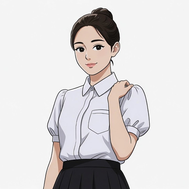 Asian woman in school uniform Asian woman in school uniform