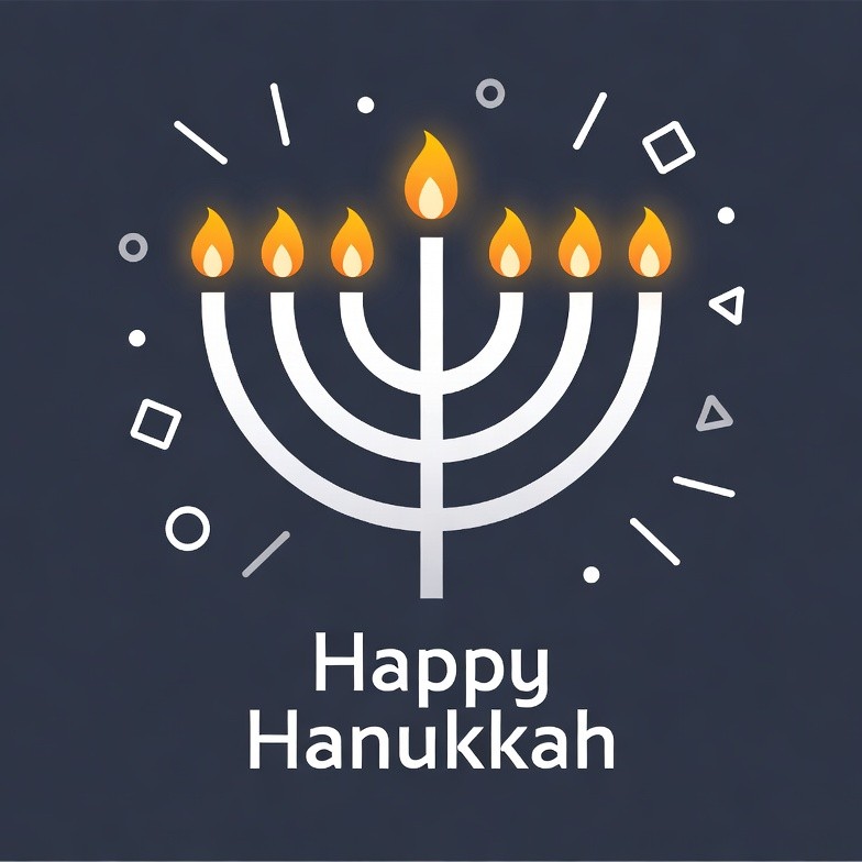 Happy Hanukkah Menorah Illustration Happy Hanukkah Menorah Illustration