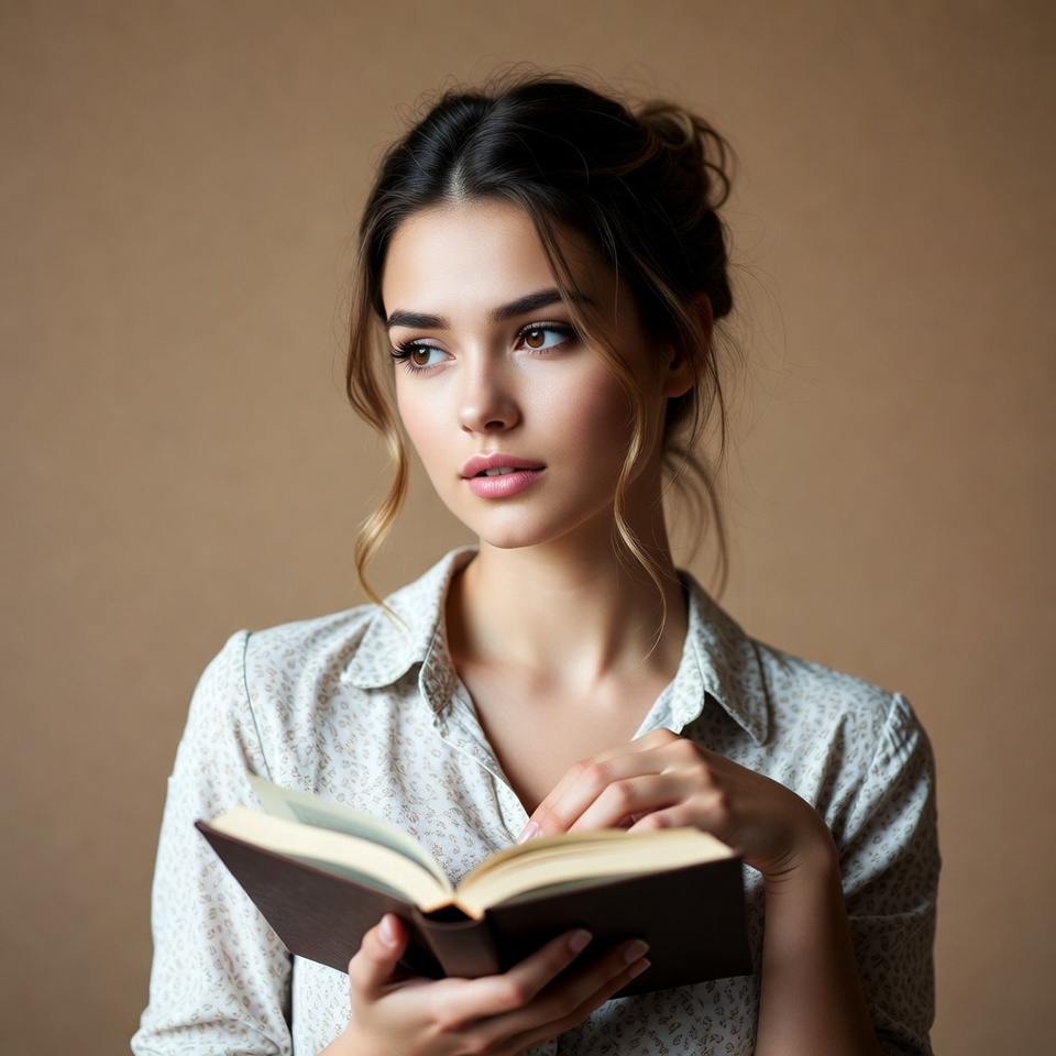 Woman reading book Woman reading book