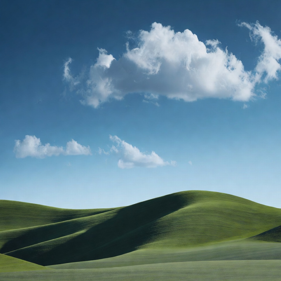 Rolling Green Hills Under Blue Sky Rolling Green Hills Under Blue Sky