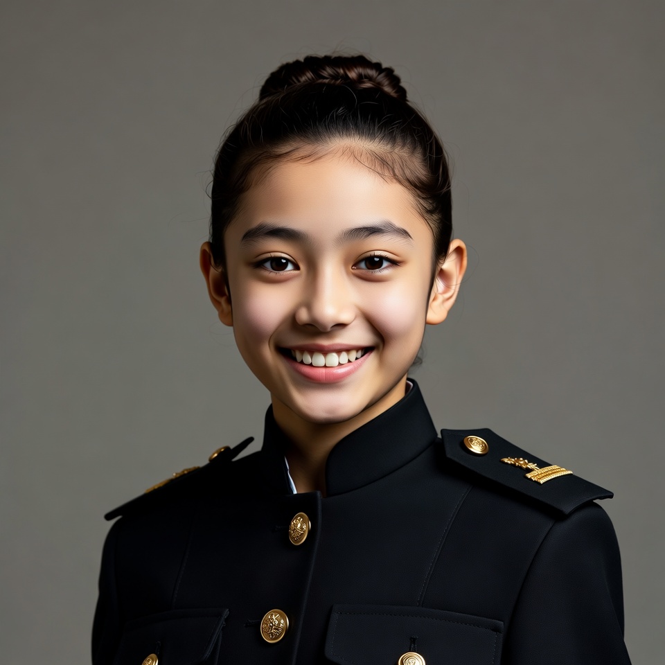 Asian girl in naval uniform Asian girl in naval uniform