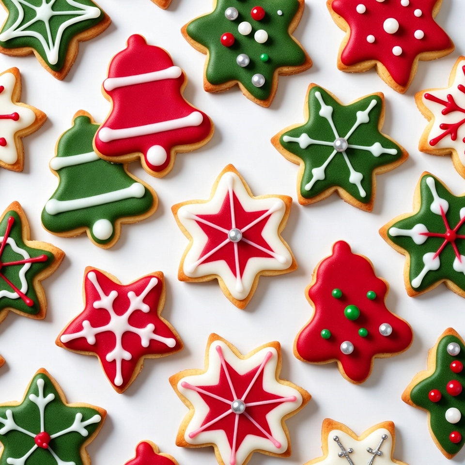 Christmas Star Bell Tree Cookies Christmas Star Bell Tree Cookies