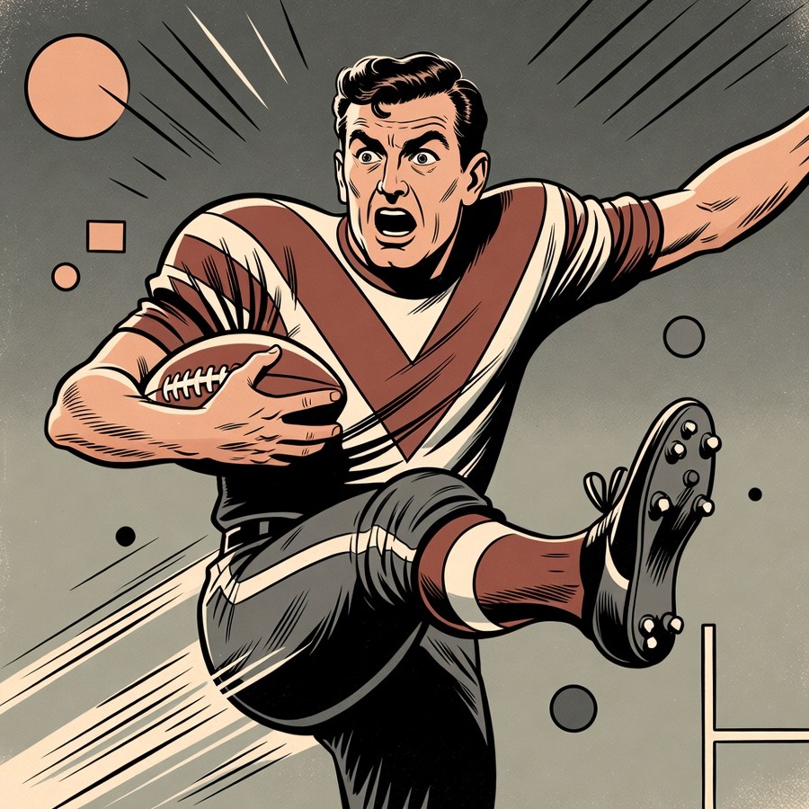 Man running with rugby ball Man running with rugby ball