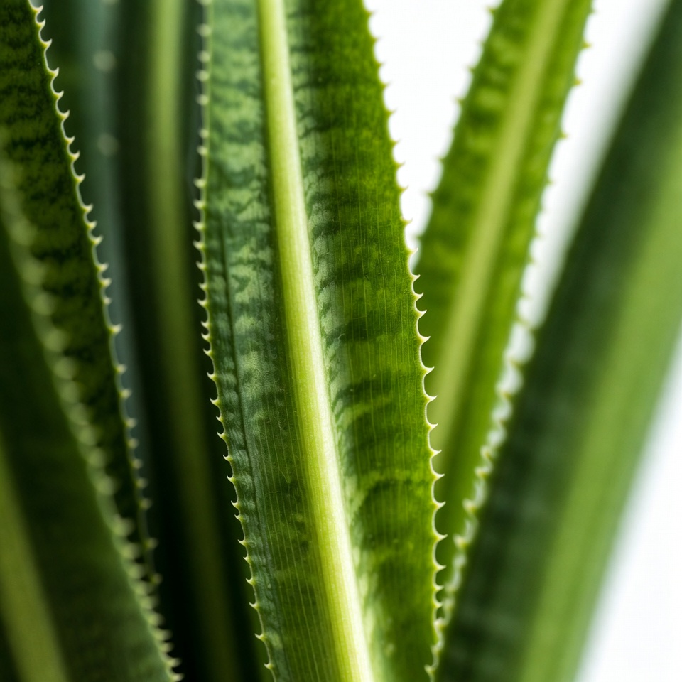 Close-up spiky green agave leaves Close-up spiky green agave leaves