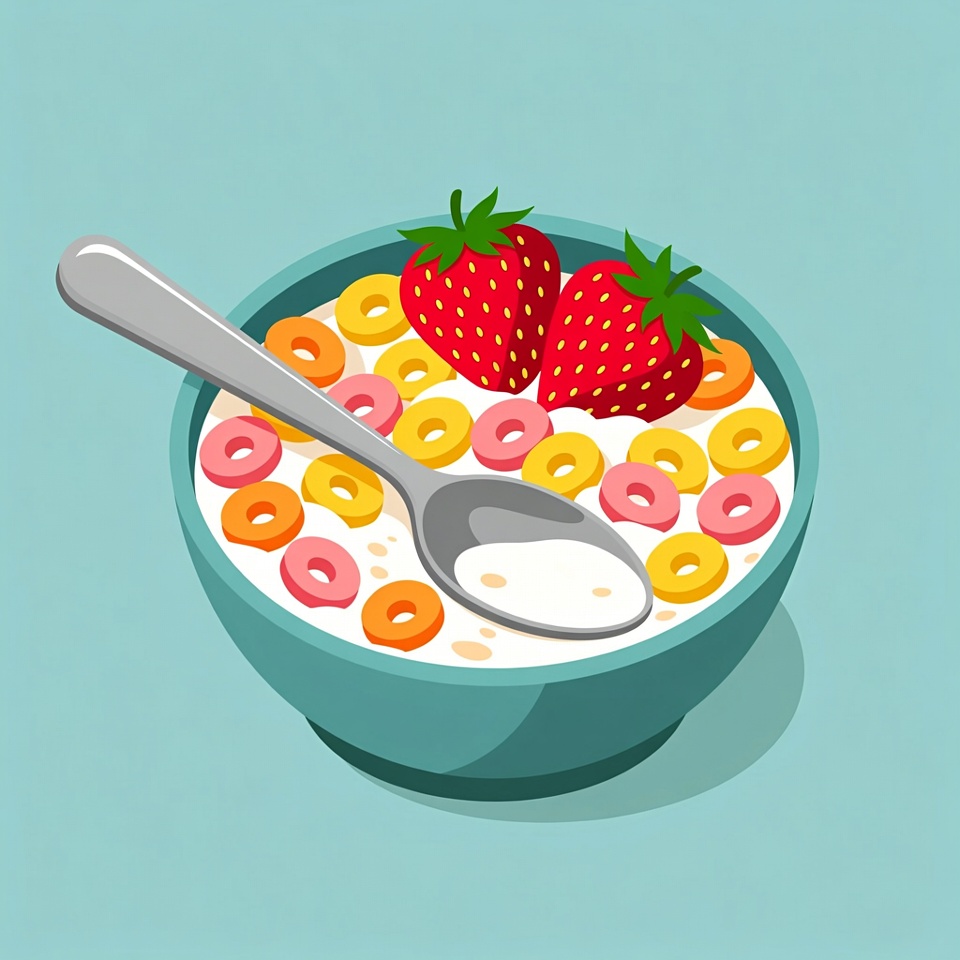 Strawberry Cereal Bowl with Spoon Strawberry Cereal Bowl with Spoon