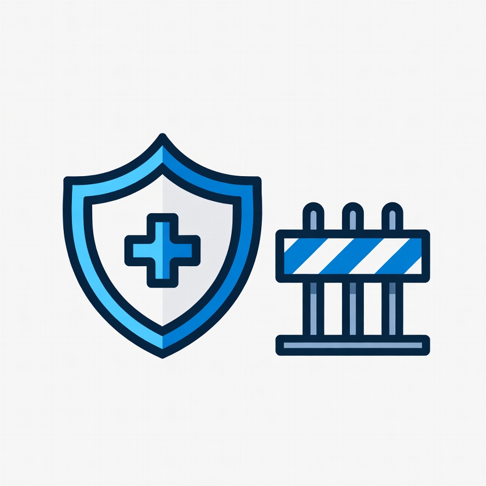 Medical Shield and Barrier Icon Medical Shield and Barrier Icon