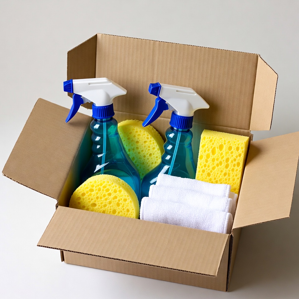 Cleaning Supplies in Open Box Cleaning Supplies in Open Box