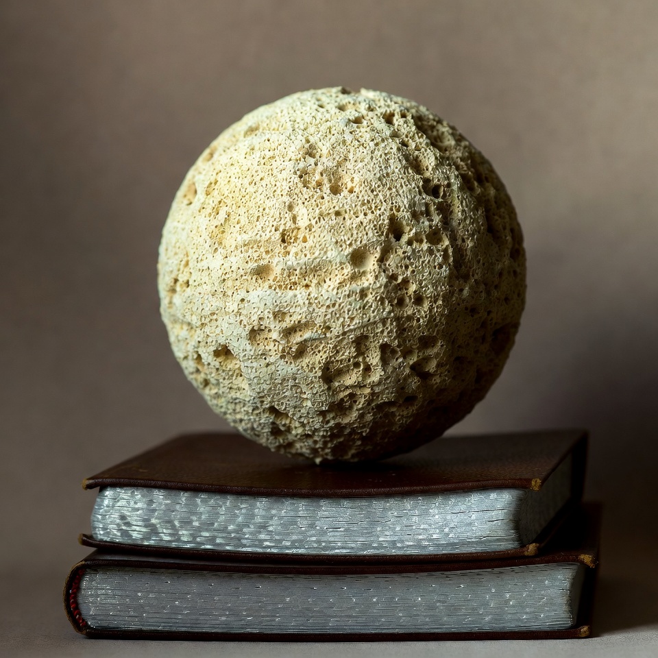 Sea Sponge on Stacked Books Sea Sponge on Stacked Books