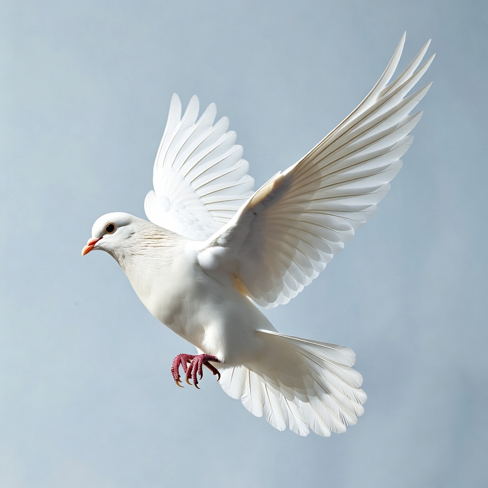 White dove flying White dove flying