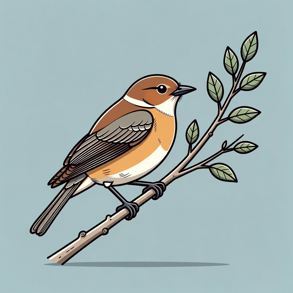 Rose-breasted Grosbeak perched on branch Rose-breasted Grosbeak perched on branch