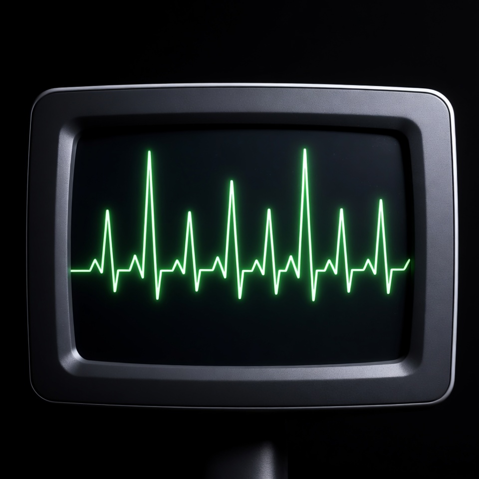 Green Heartbeat Monitor Screen Green Heartbeat Monitor Screen