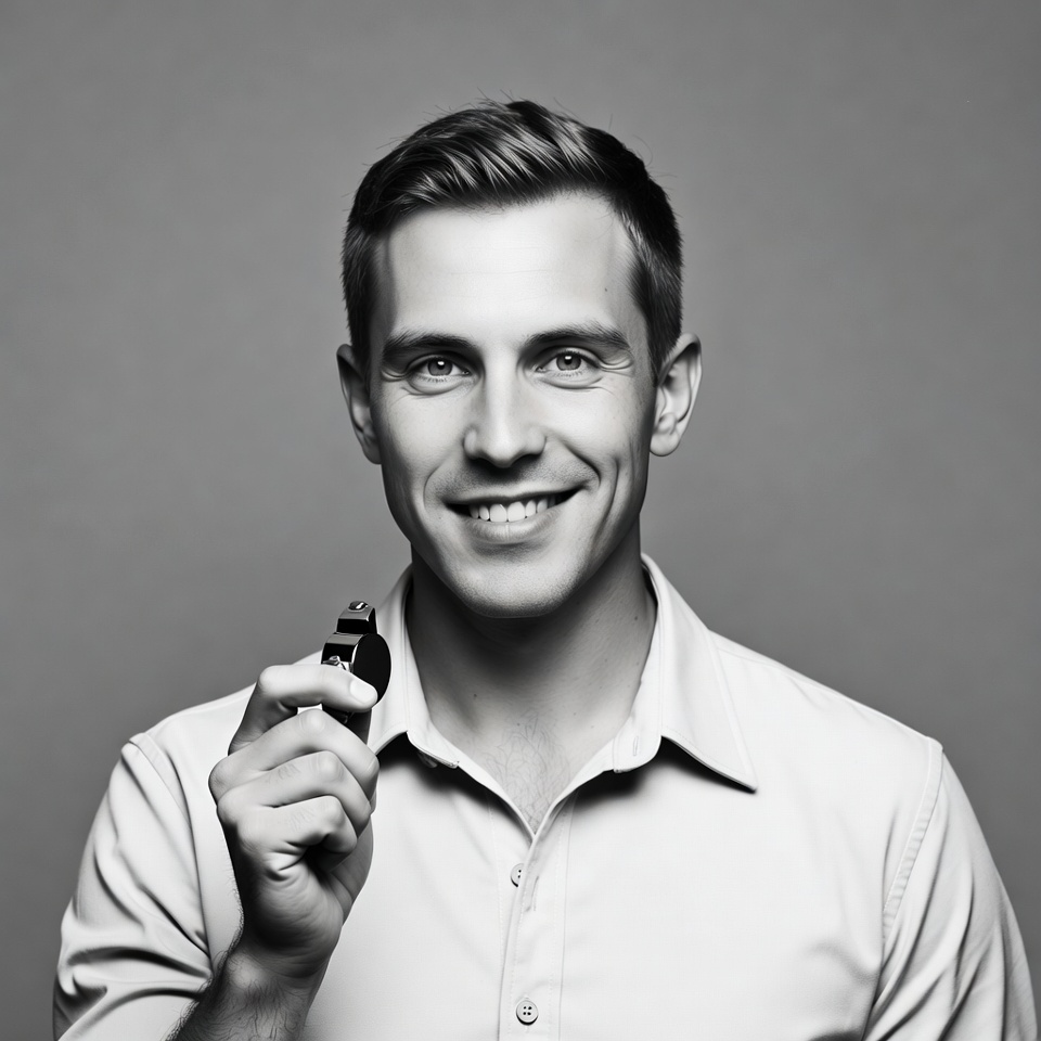 Man holding whistle Man holding whistle